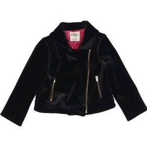Toddler Black Suede Moto Jacket